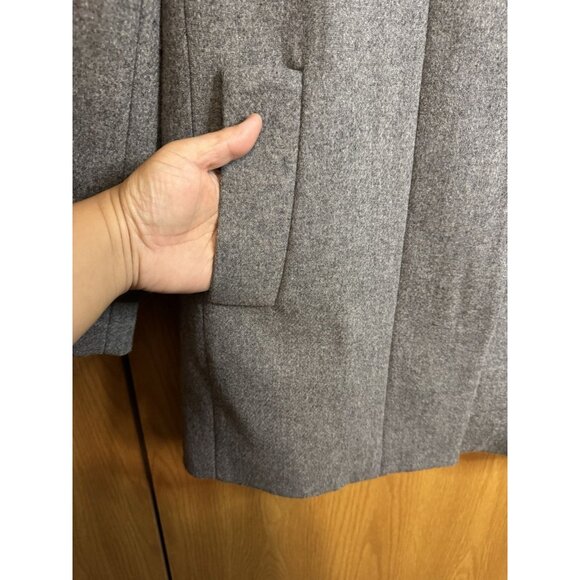 JCREW Mercantile Classic Gray Wool Cocoon Coat Jacket Sz 00 Career Professional - Picture 10 of 11